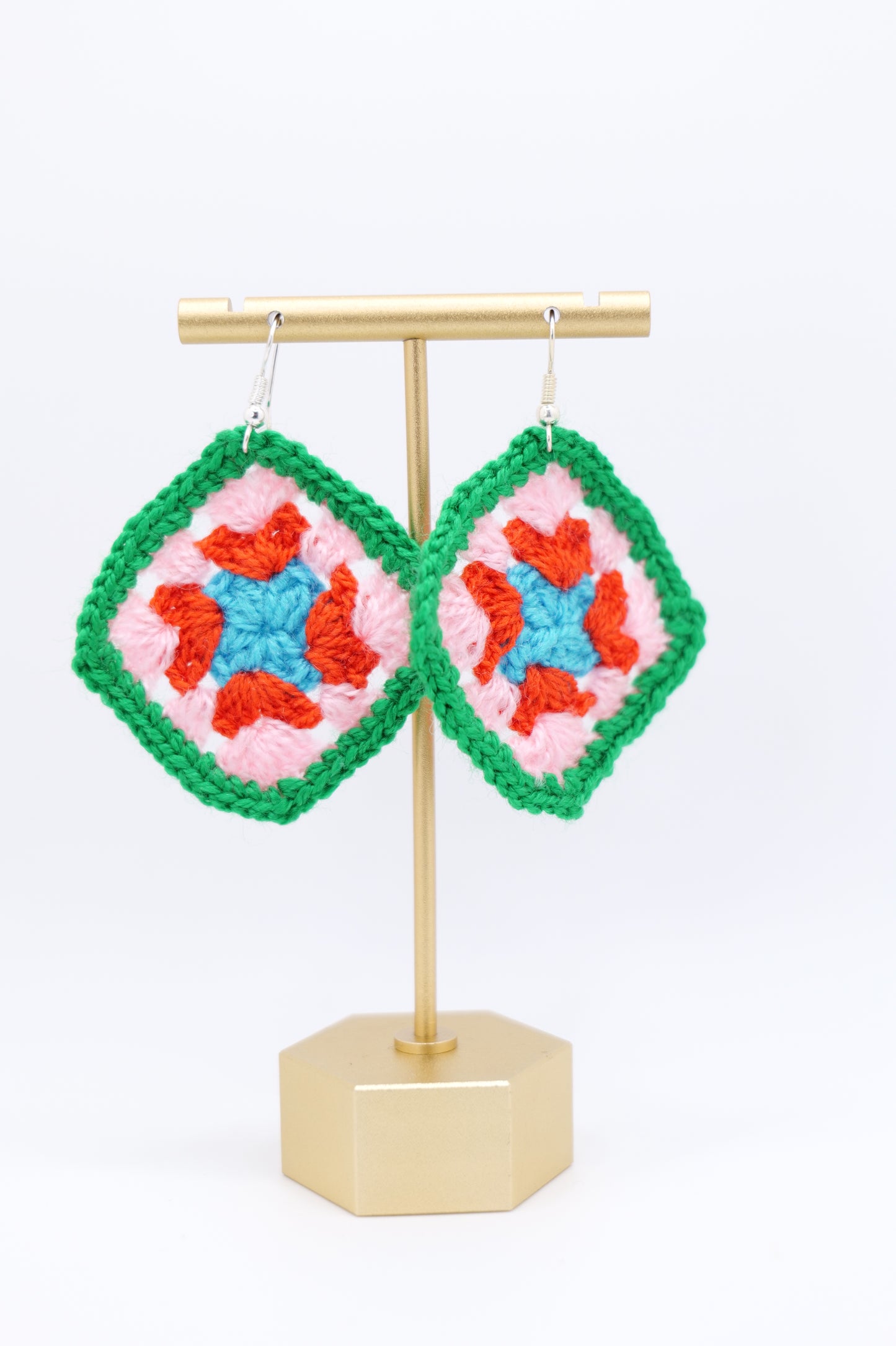 Square crocheted earrings- version 2 image 2