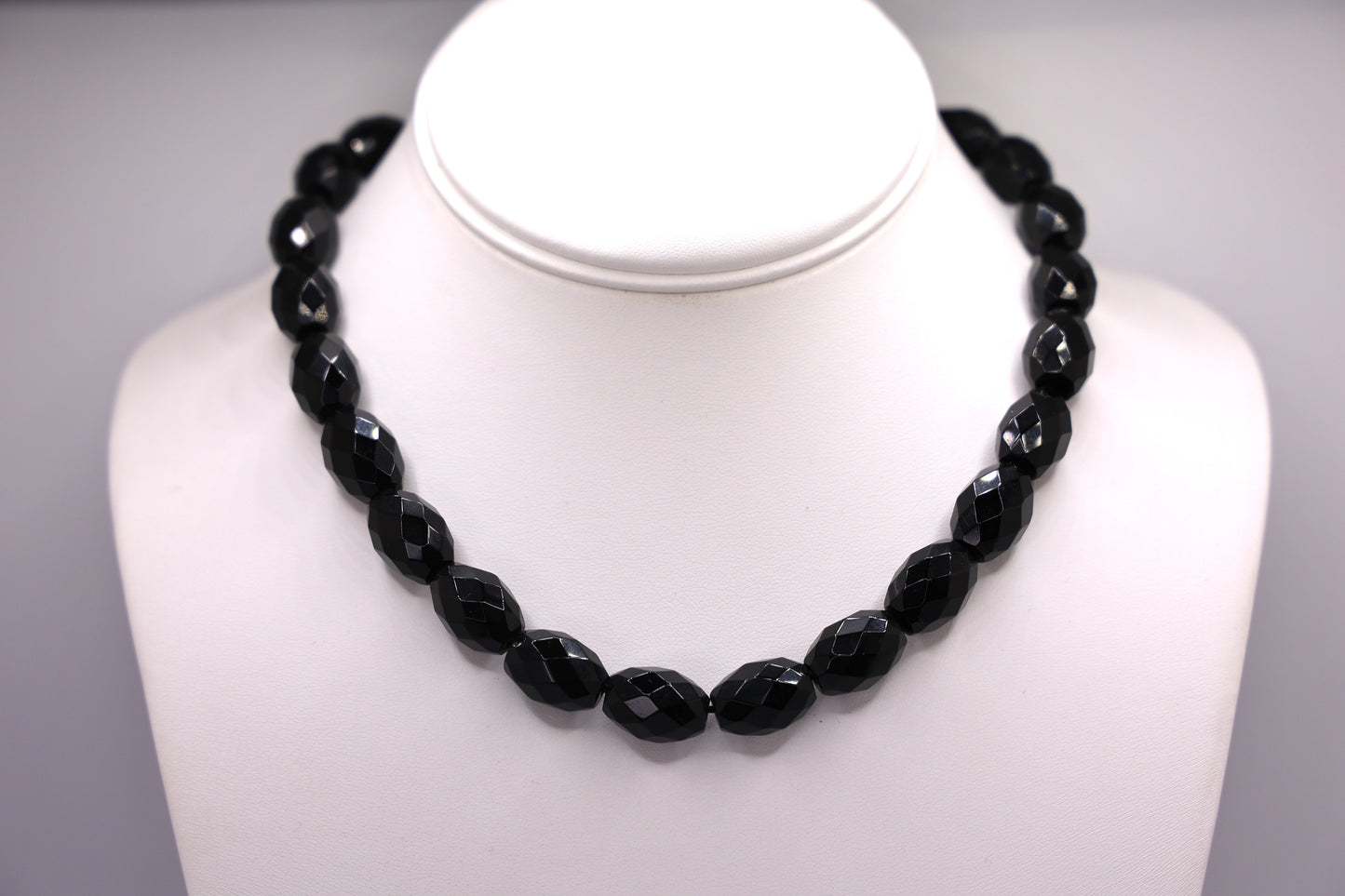 Black agate necklace image 2
