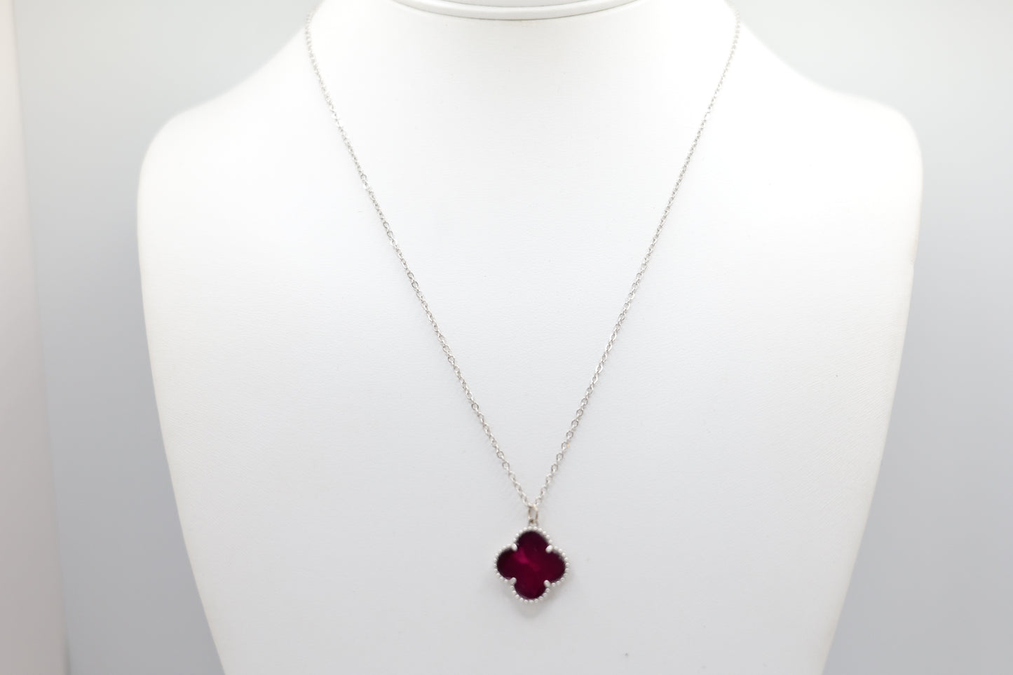 Quatrefoil ruby necklace image 1