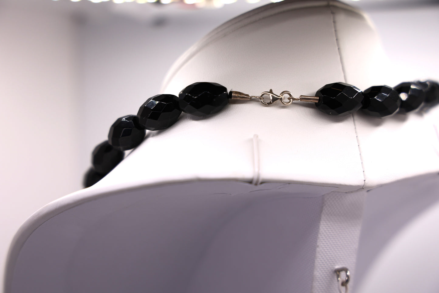 Black agate necklace image 4