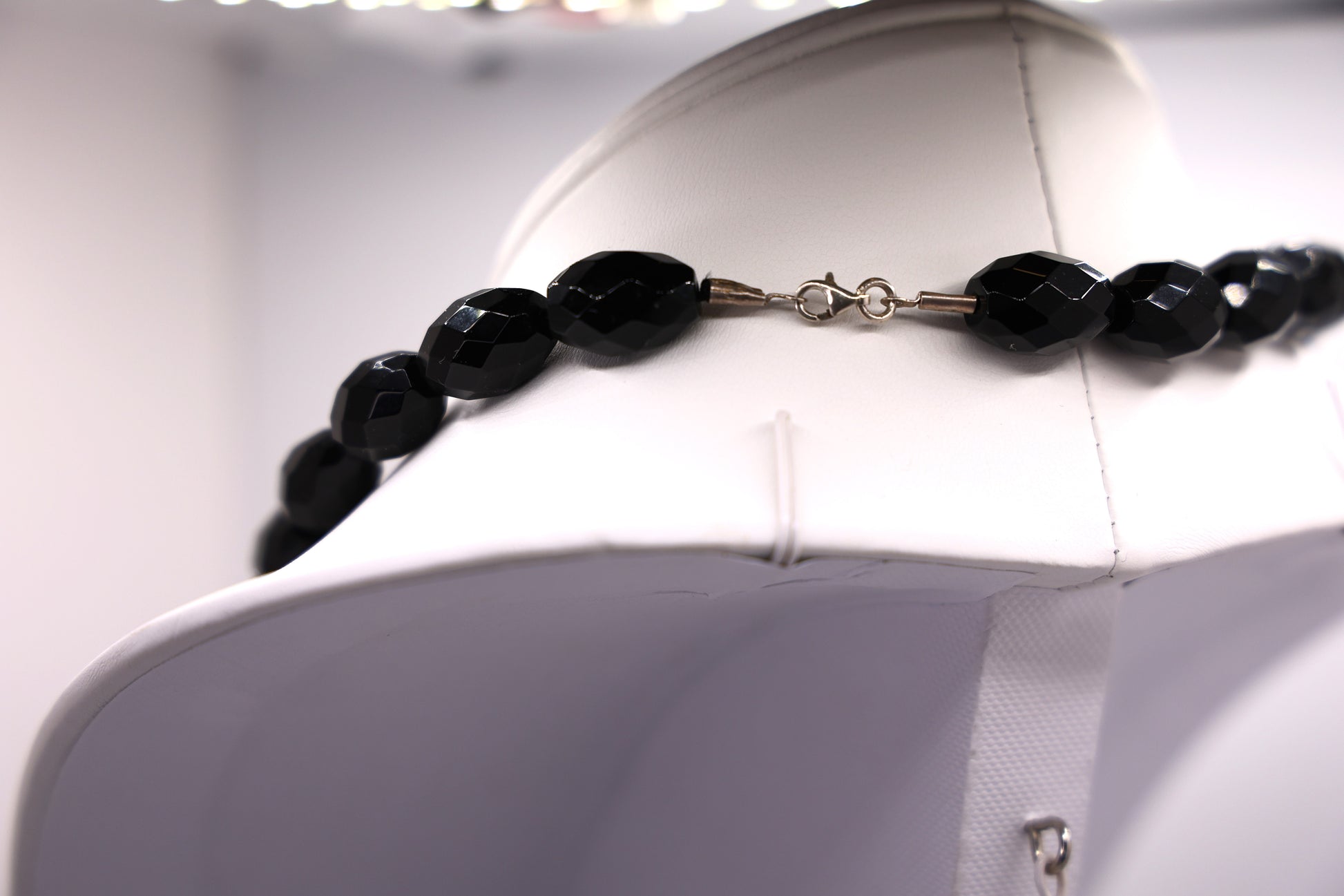 Black agate necklace image 4