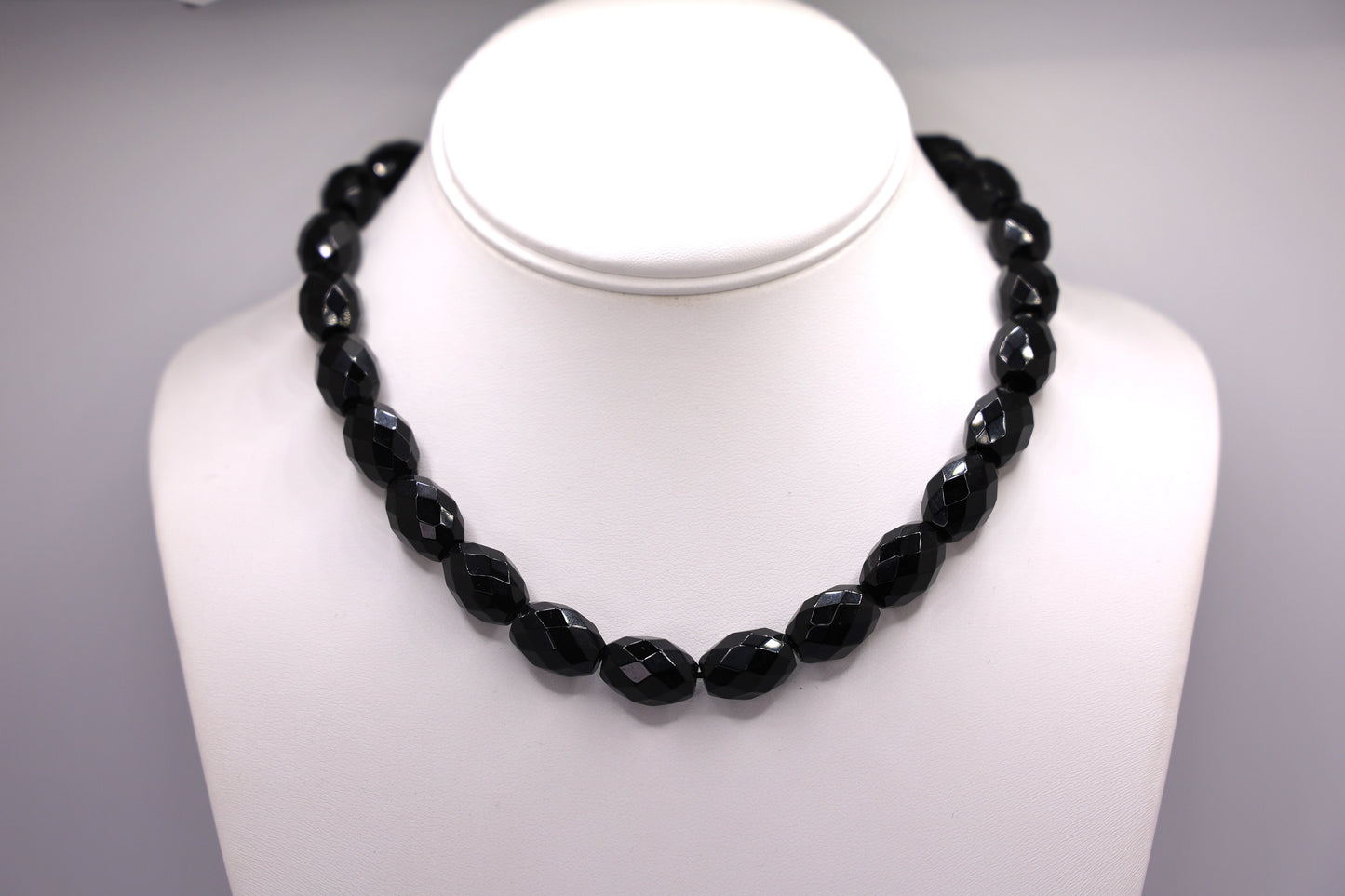 Black agate necklace image 0