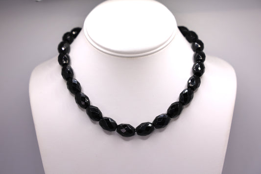 Black agate necklace image 0
