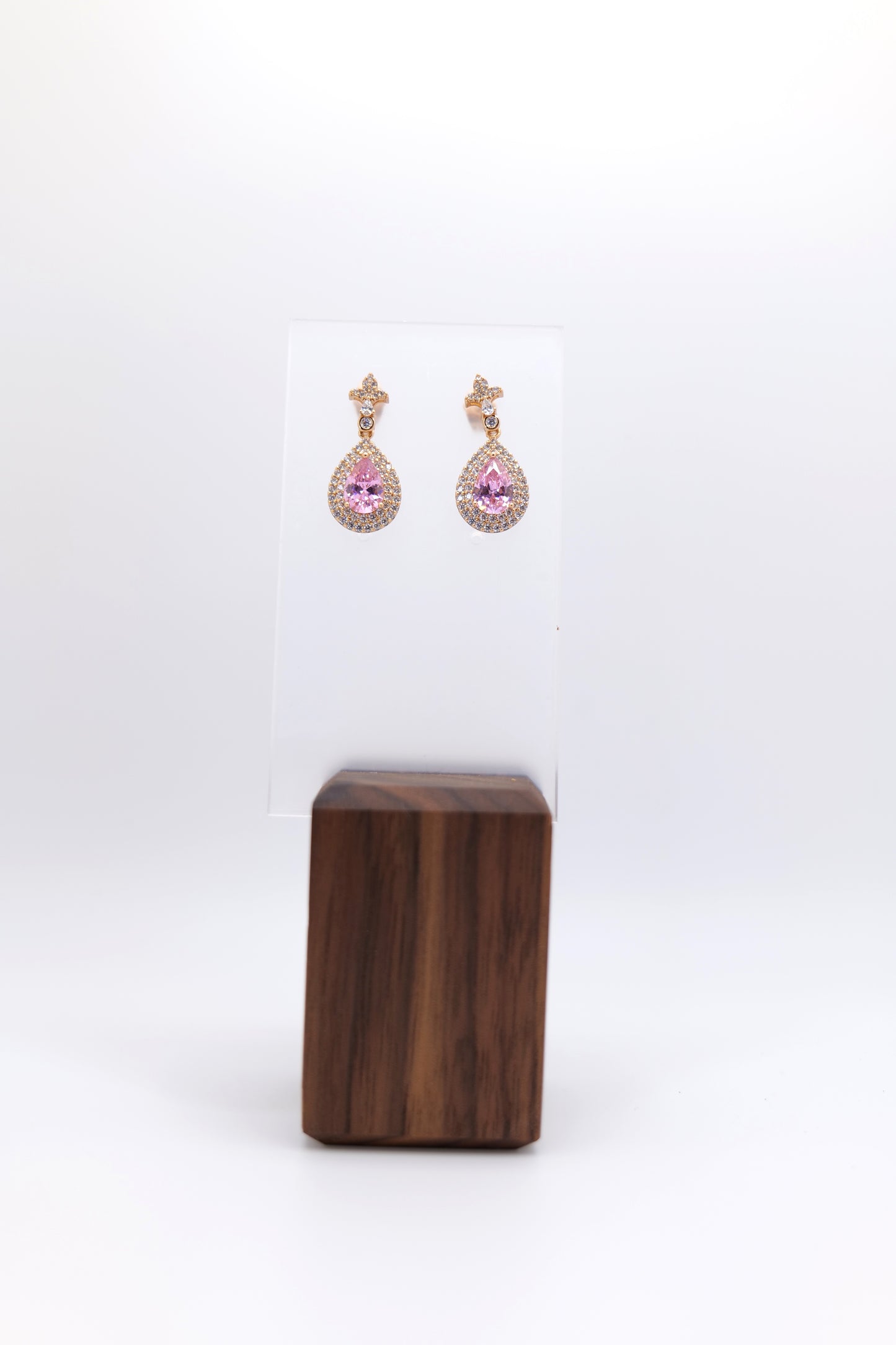 Cubic zirconia earrings image 2