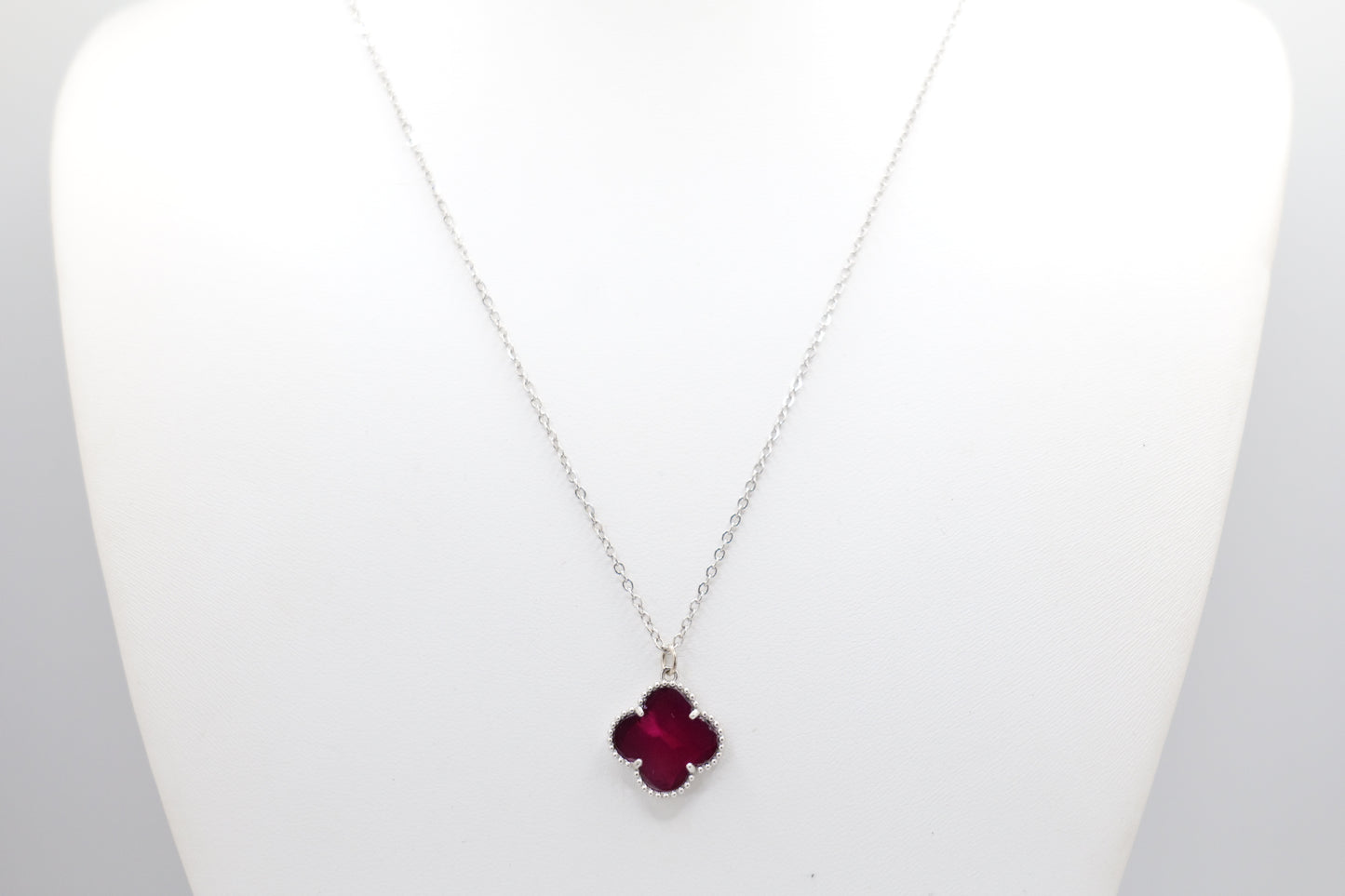 Quatrefoil ruby necklace image 0