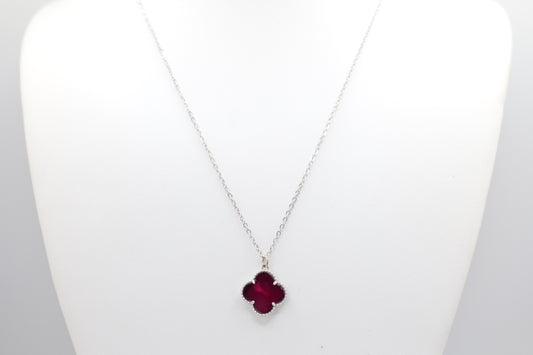 Quatrefoil ruby necklace image 0
