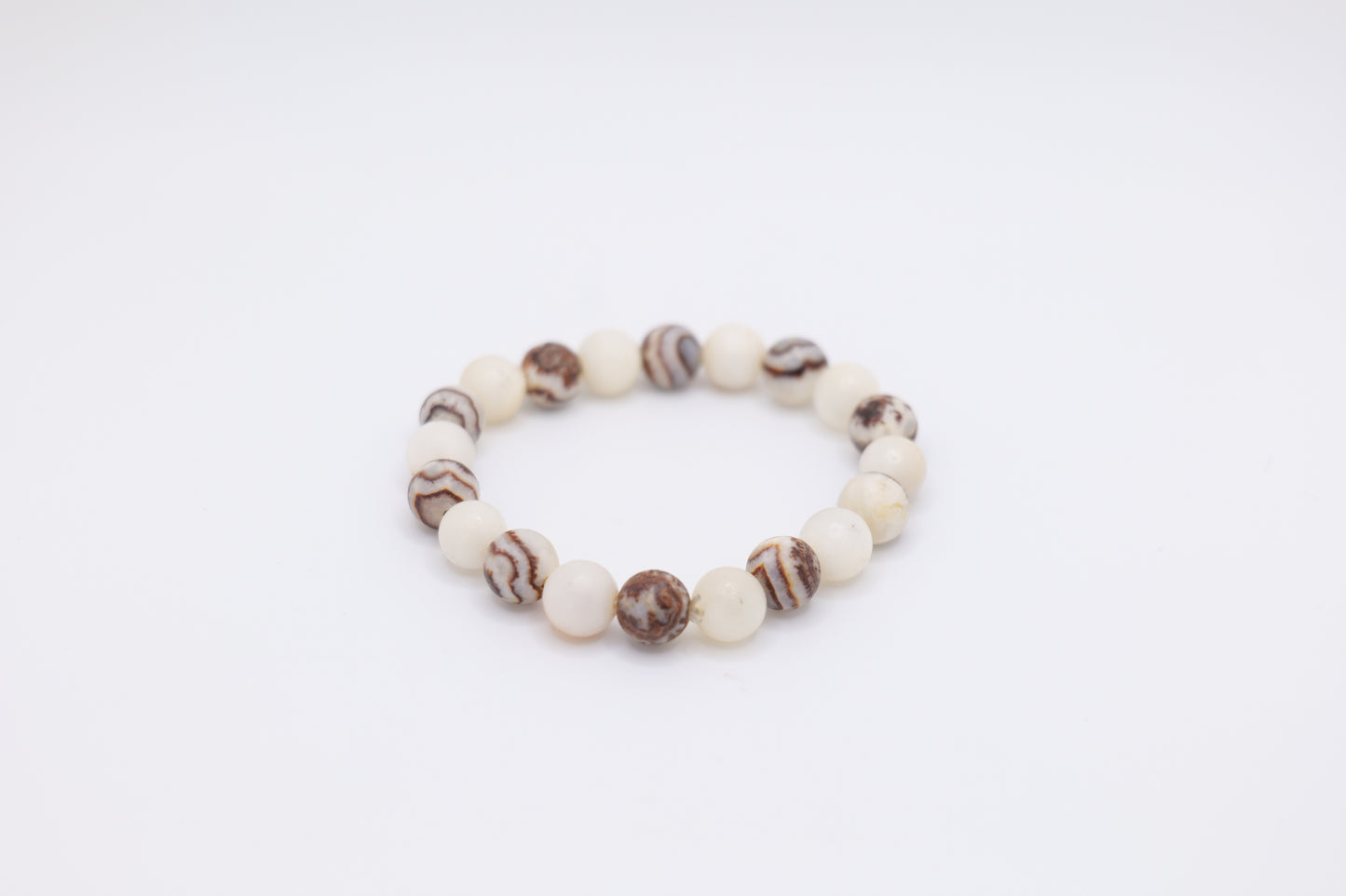Onyx and White Marble Bracelet