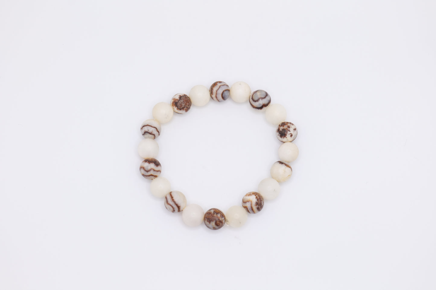 Onyx and White Marble Bracelet