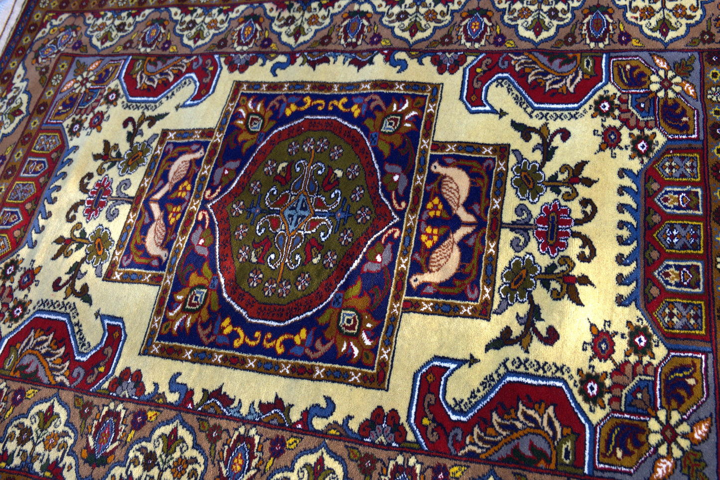 56" x 36" Intricate Geometric Handwoven Area Rug from Afghanistan