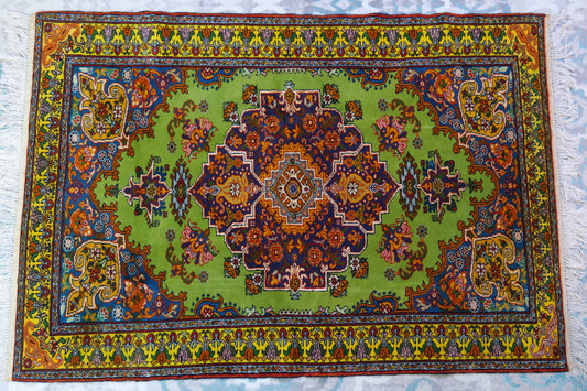 60" x 40" Foot Intricate Floral Handwoven Area Rug from Afghanistan