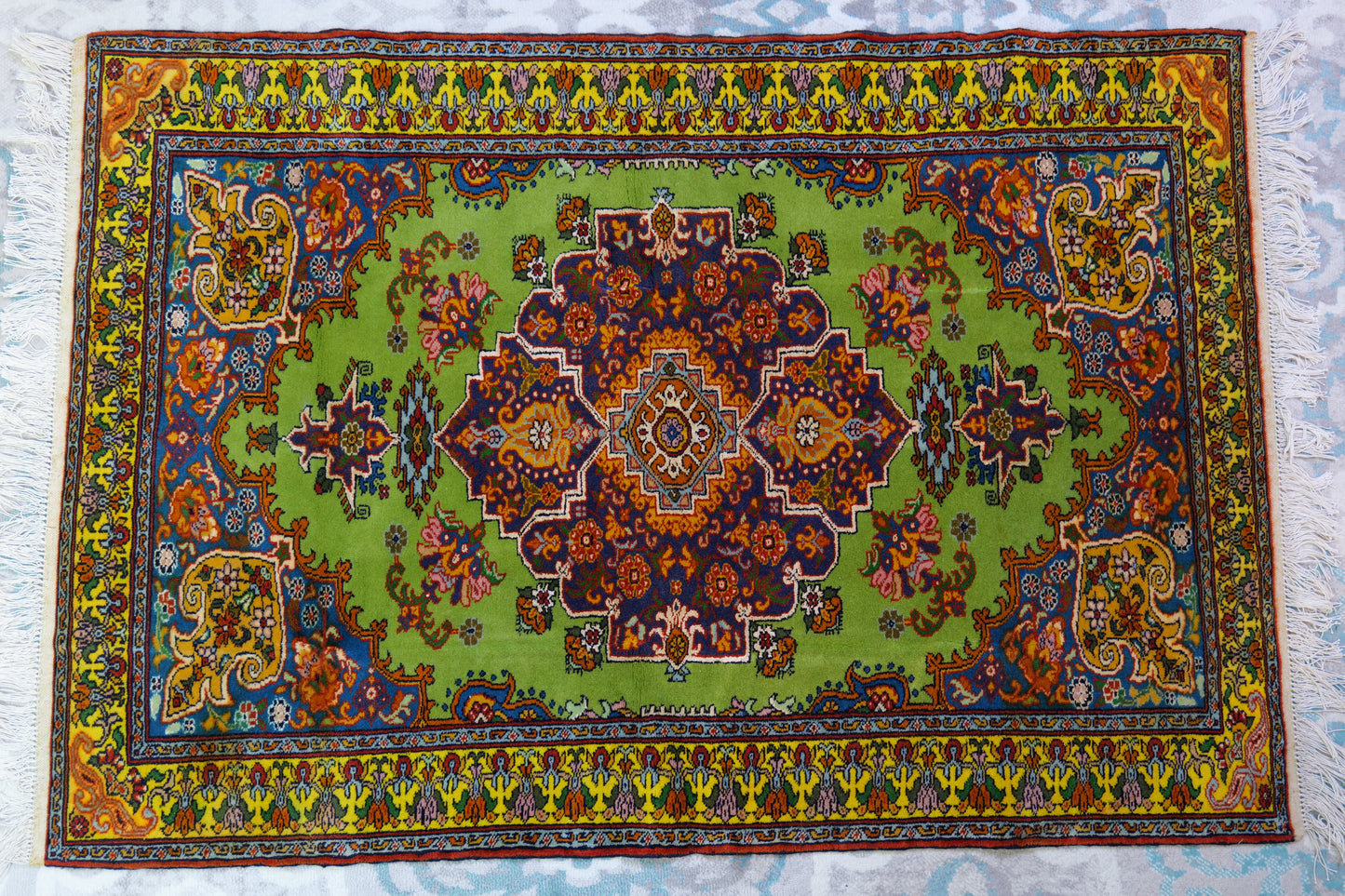 60" x 40" Foot Intricate Floral Handwoven Area Rug from Afghanistan