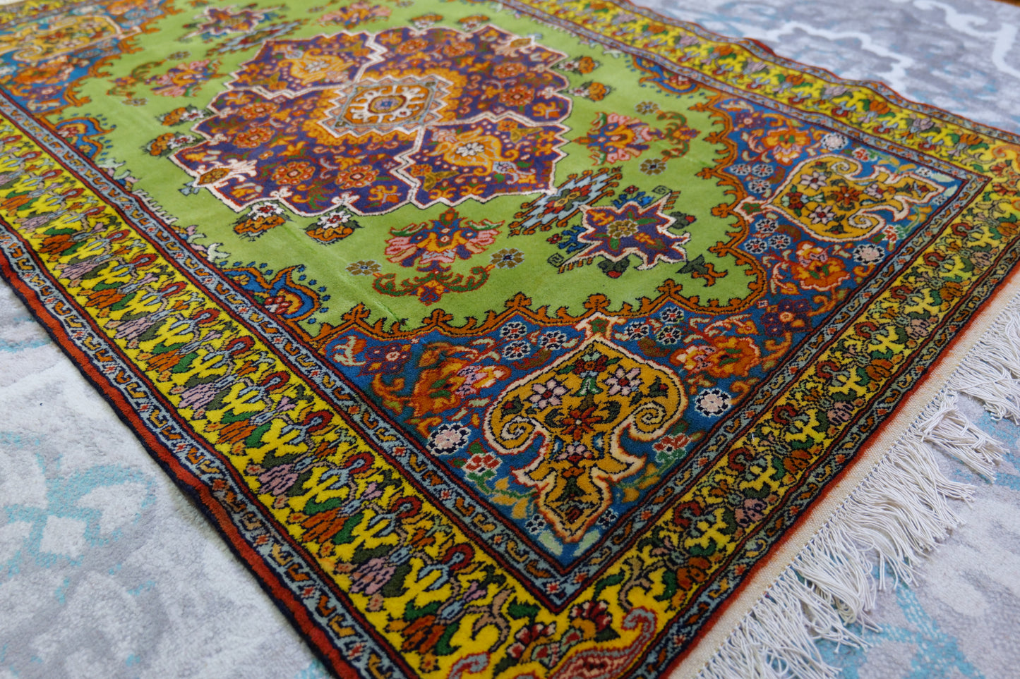 60" x 40" Foot Intricate Floral Handwoven Area Rug from Afghanistan