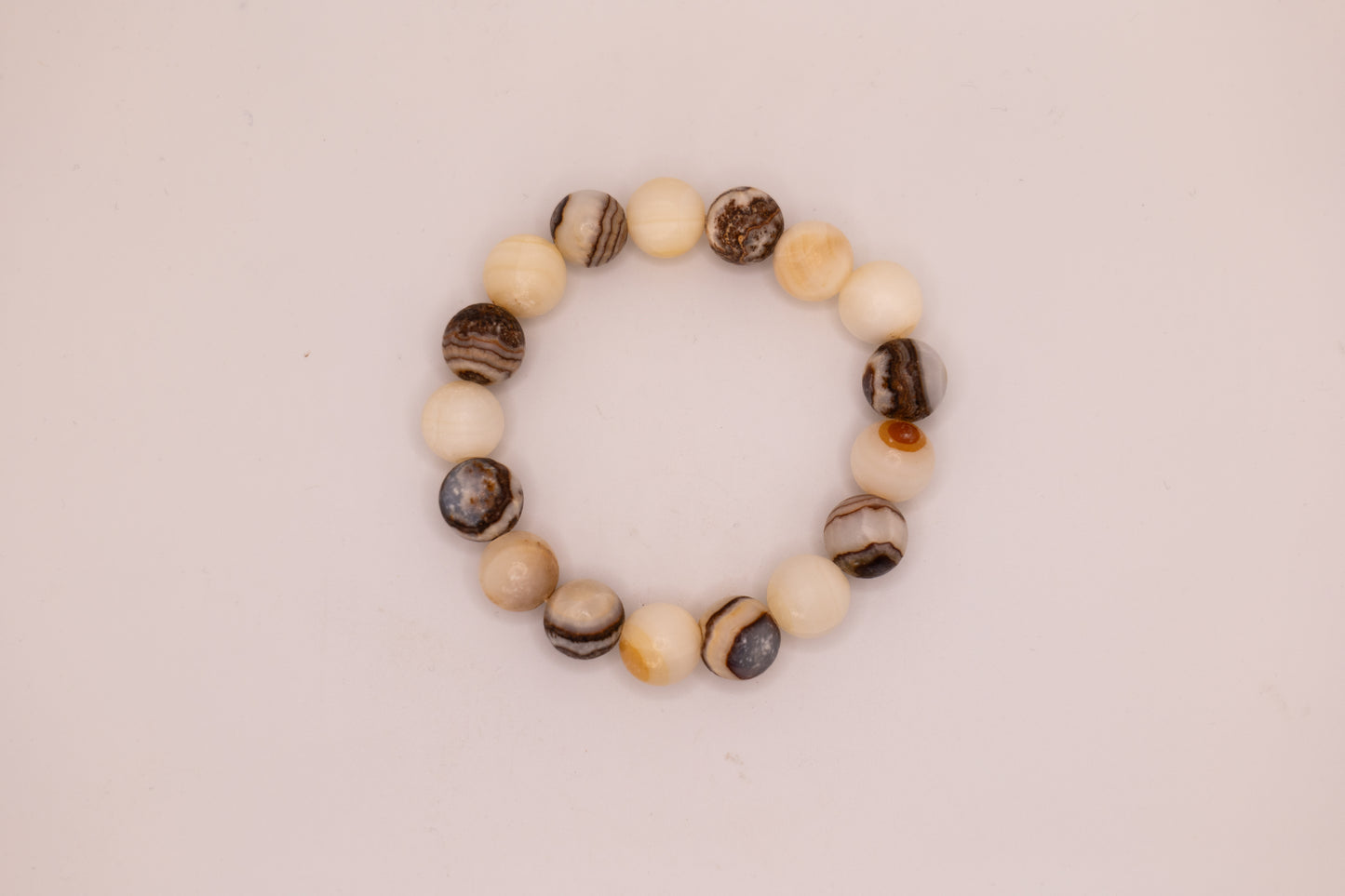 Onyx and White Marble Bracelet