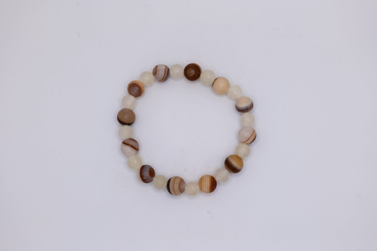 Onyx and White Marble Bracelet