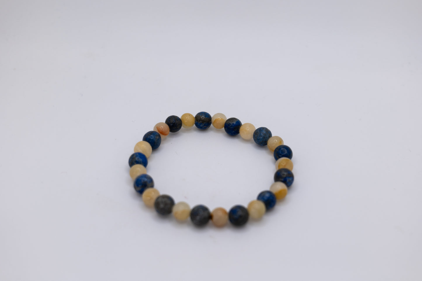 Lapis Lazuli and Marble Bracelet