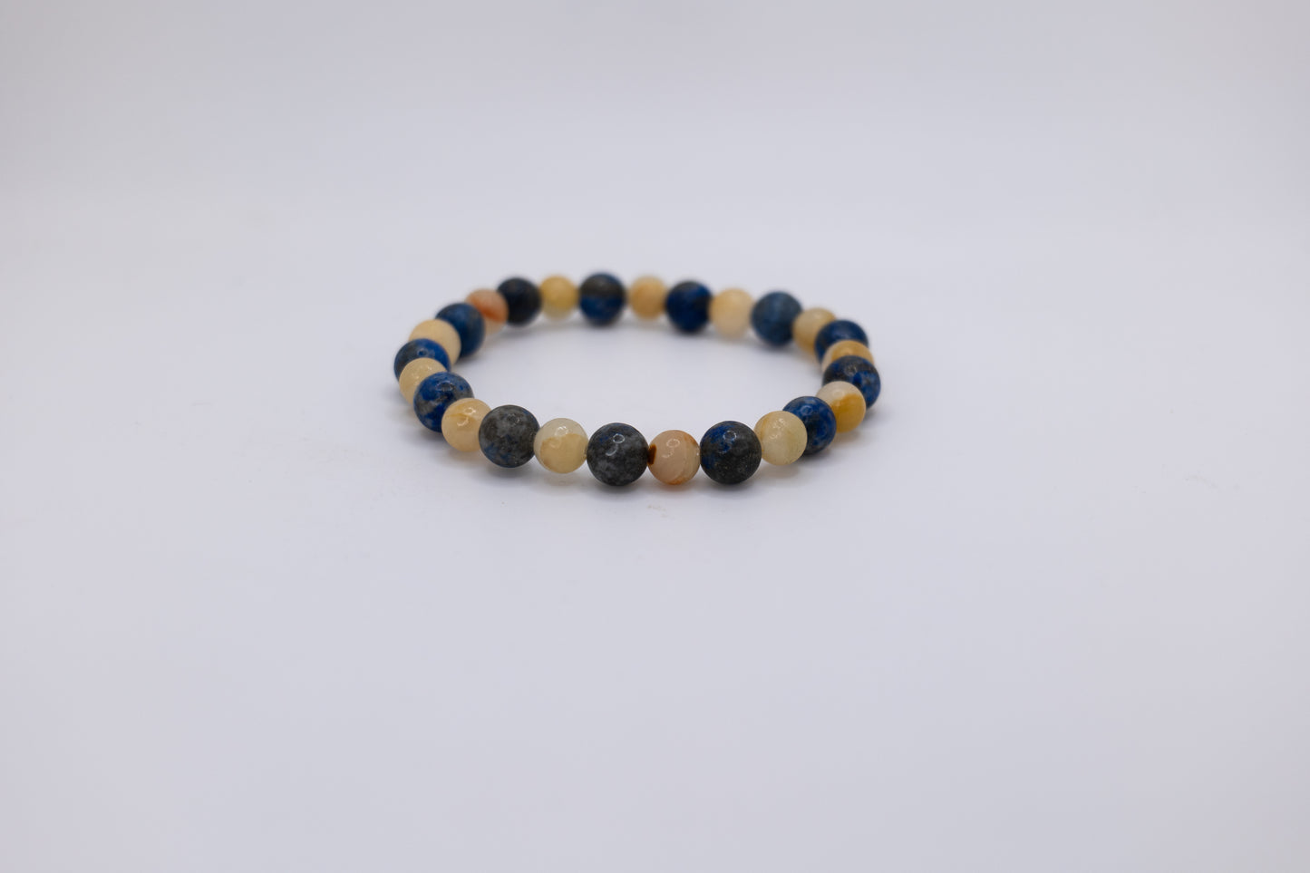 Lapis Lazuli and Marble Bracelet