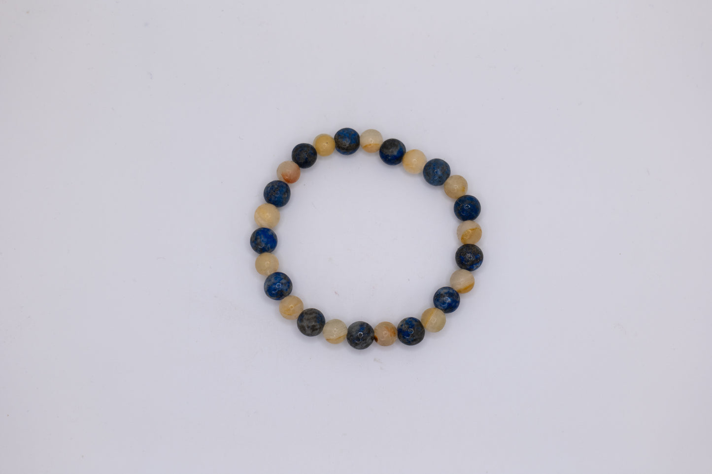 Lapis Lazuli and Marble Bracelet