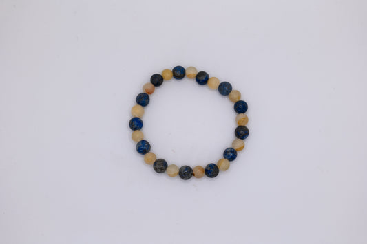 Lapis Lazuli and Marble Bracelet