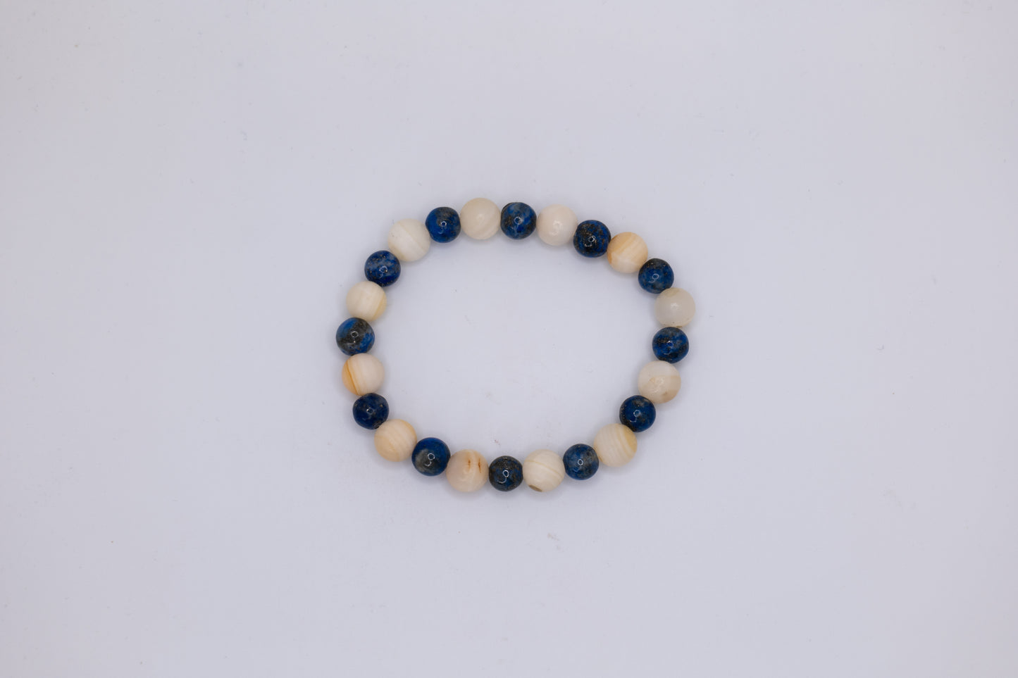 Lapis Lazuli & Marble Bracelet – Handmade in Afghanistan