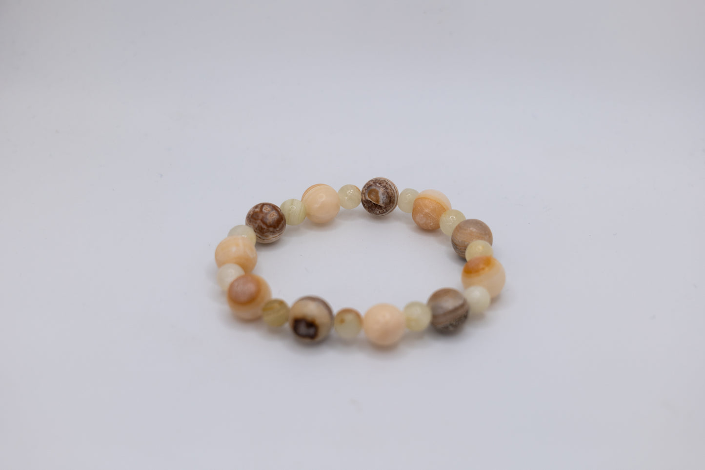 Onyx and White Marble Bracelet