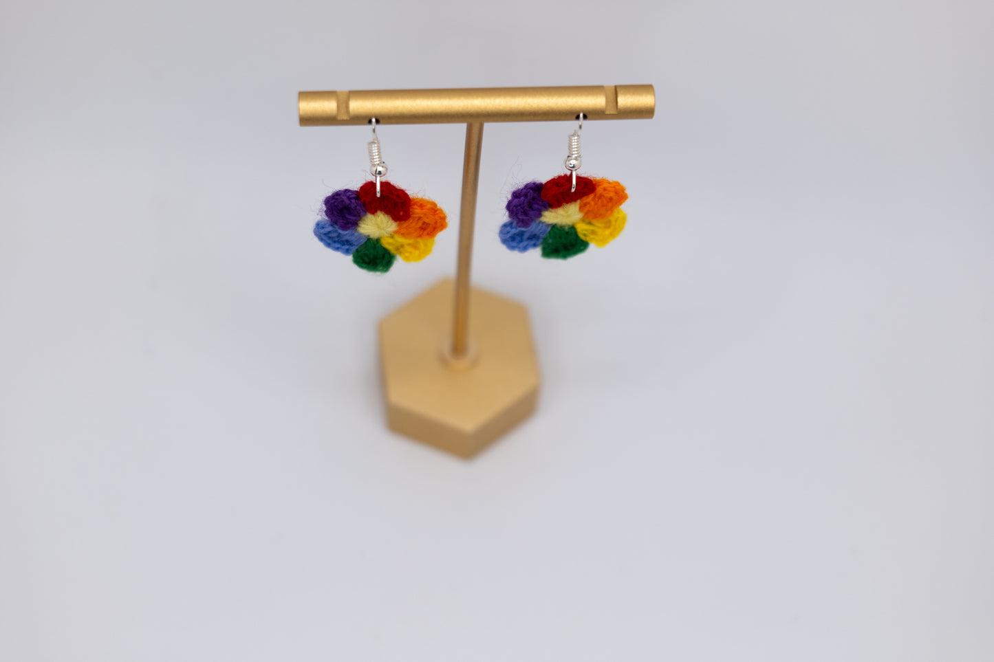 Handmade Small Colorful Crocheted Earrings – Crafted by Afghan Women