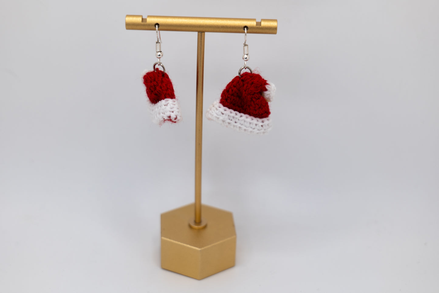 Handmade Christmas Hat Crocheted Earrings – Crafted by Afghan Women