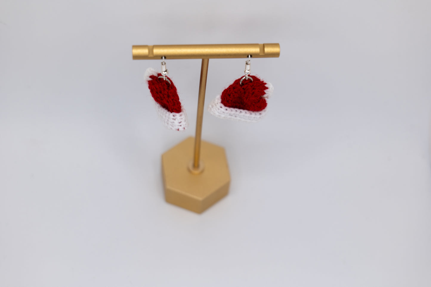 Handmade Christmas Hat Crocheted Earrings – Crafted by Afghan Women