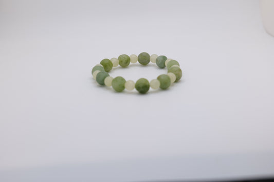 Bowenite and Marble Bracelet