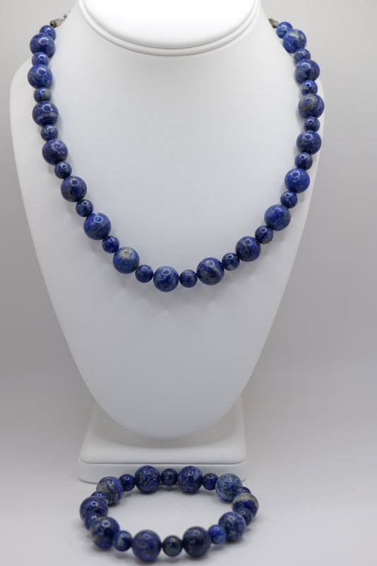 Lapis Lazuli Beaded Jewelry Set