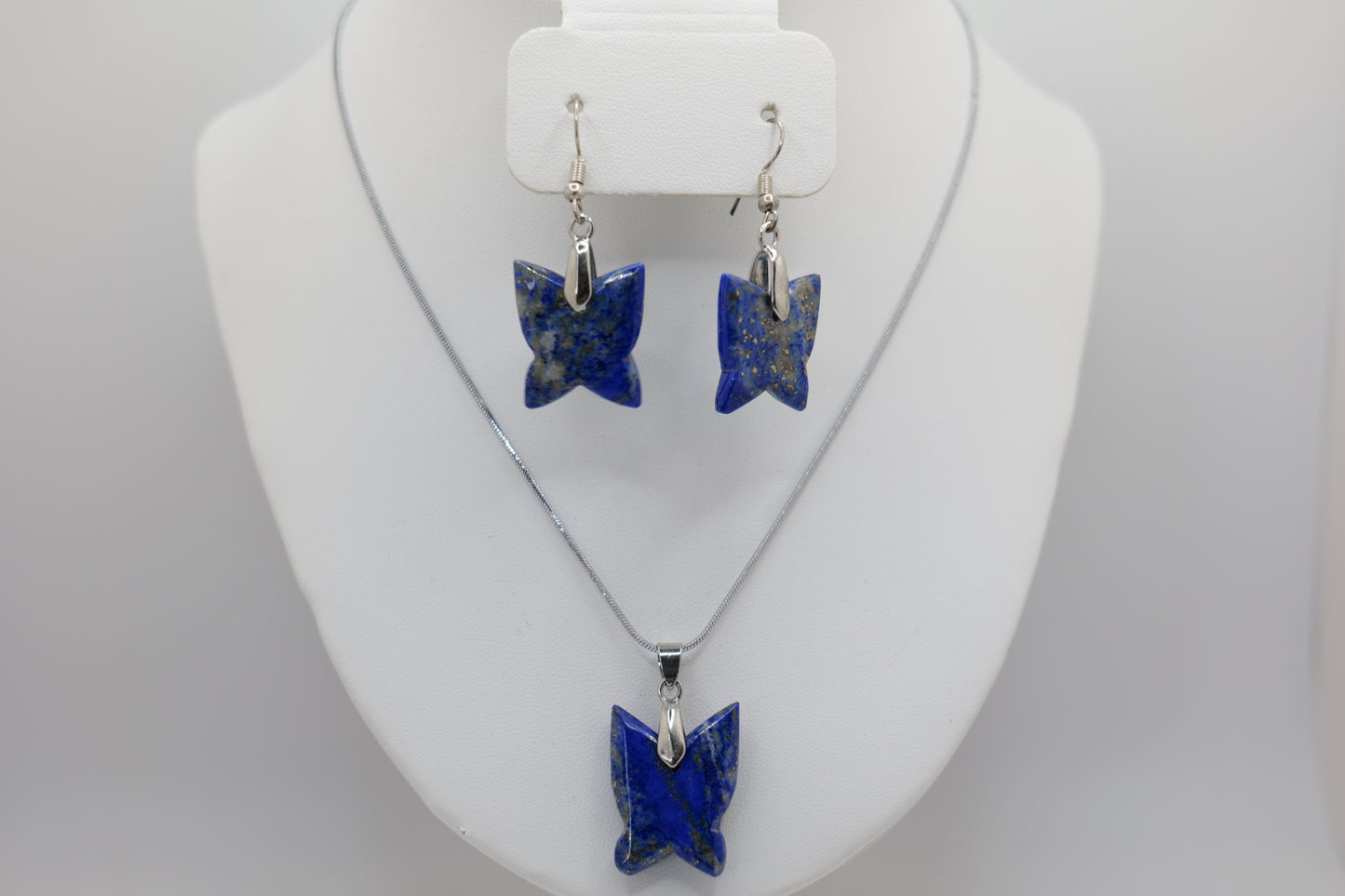 Lapis Lazuli Butterfly Jewelry Set