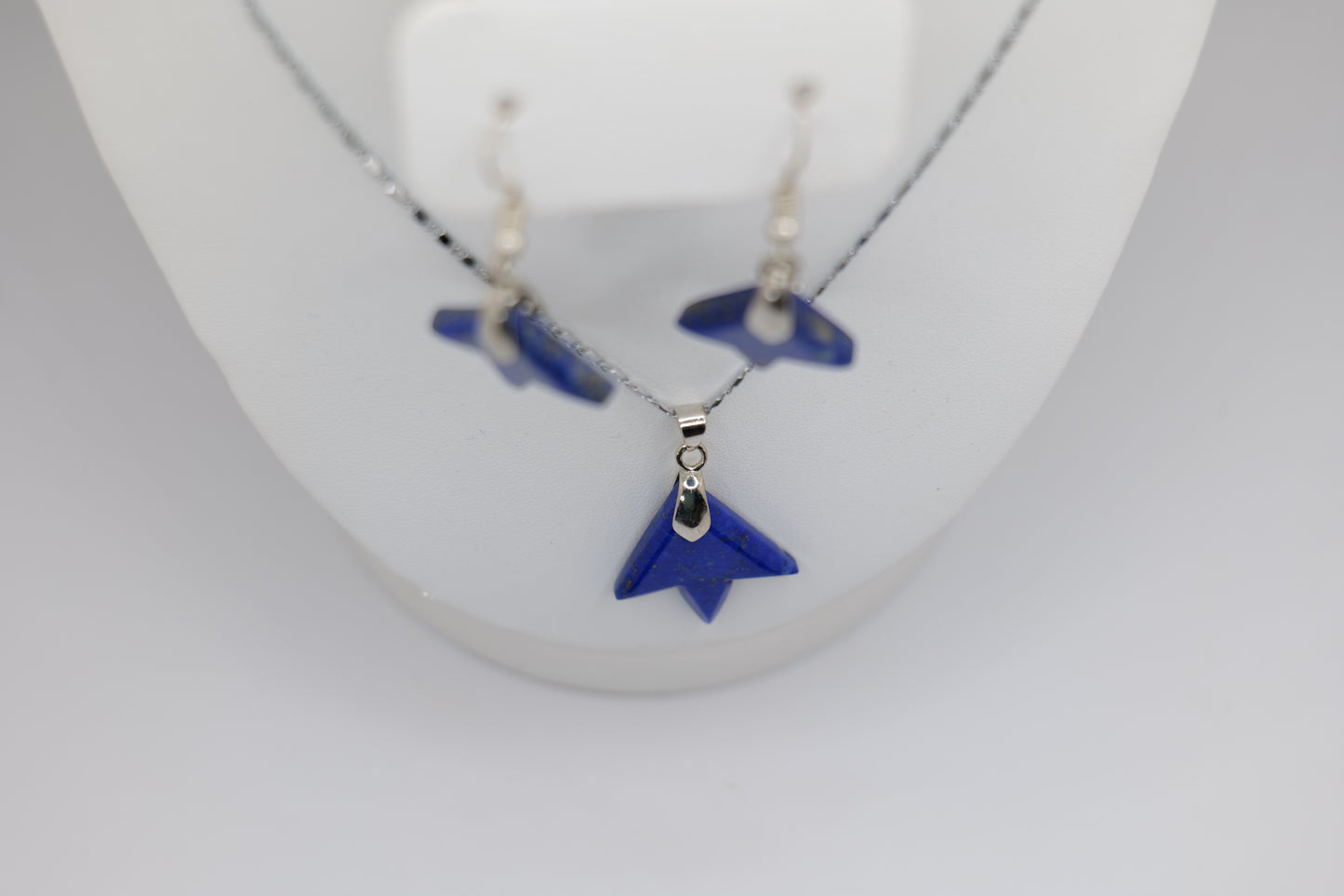 Lapis Lazuli Flower Jewelry Set