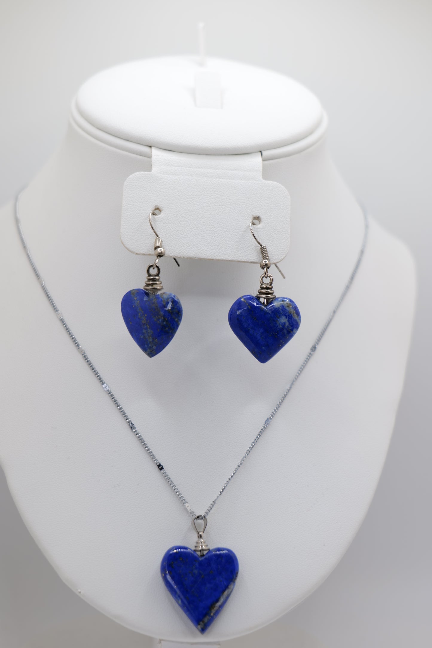 Lapis Lazuli Heart Jewelry Set