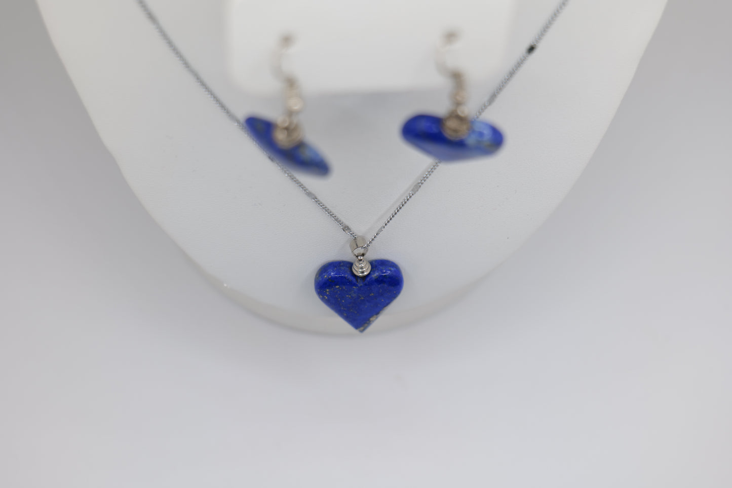Lapis Lazuli Heart Jewelry Set