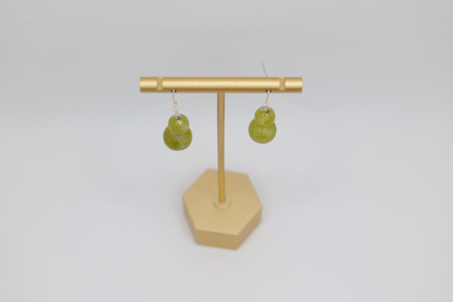 Twin Multi-Sized Stone Bowenite Earrings with Silver