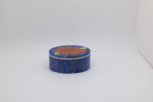 Lapis Lazuli Floral Jewelry Box