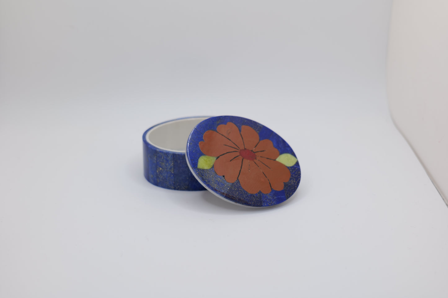 Lapis Lazuli Floral Jewelry Box