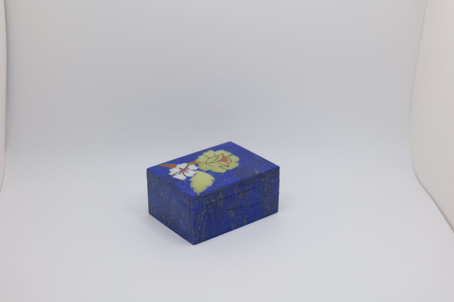 Lapis Lazuli Floral Jewelry Box