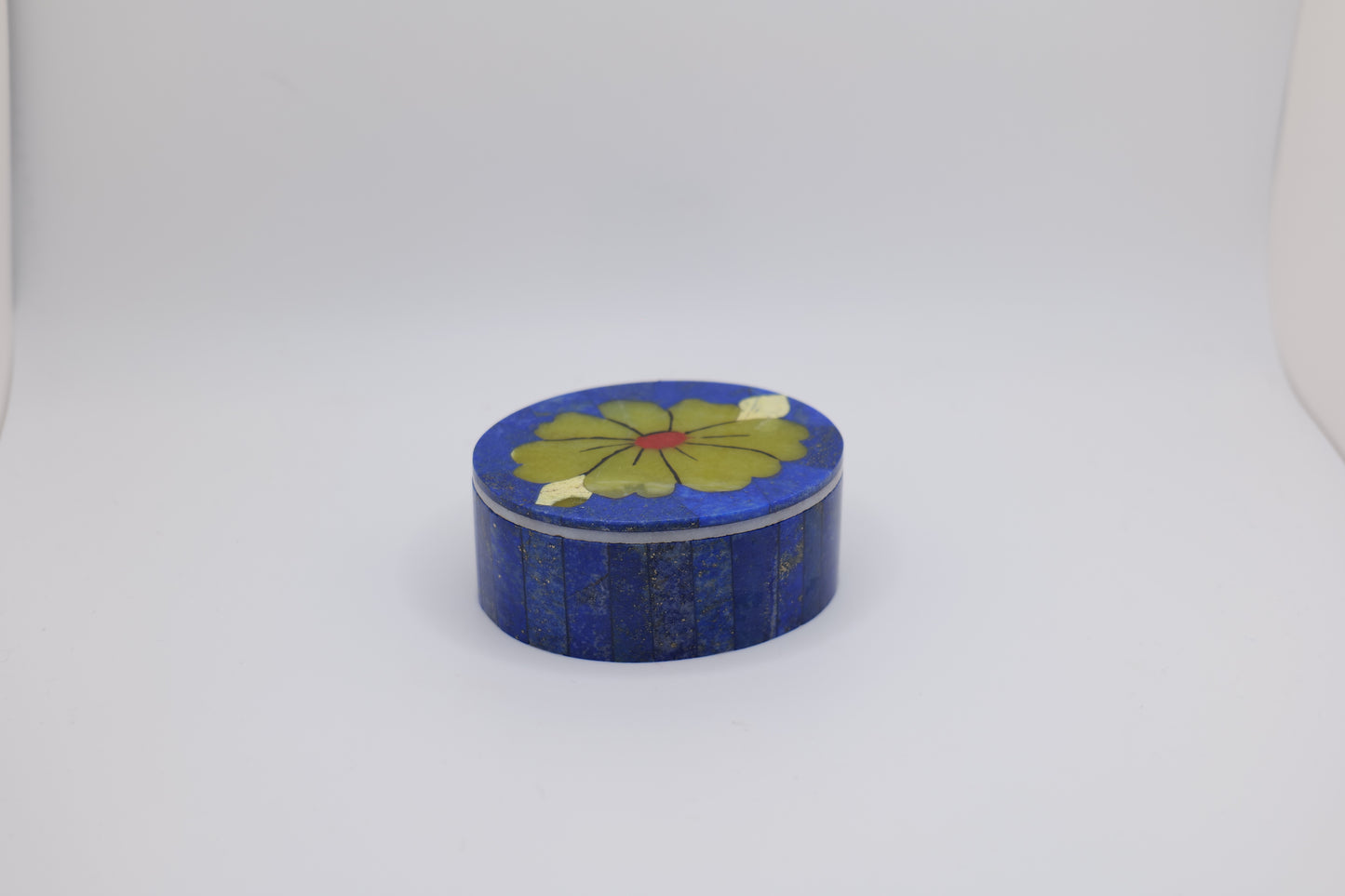 Lapis Lazuli Floral Jewelry Box