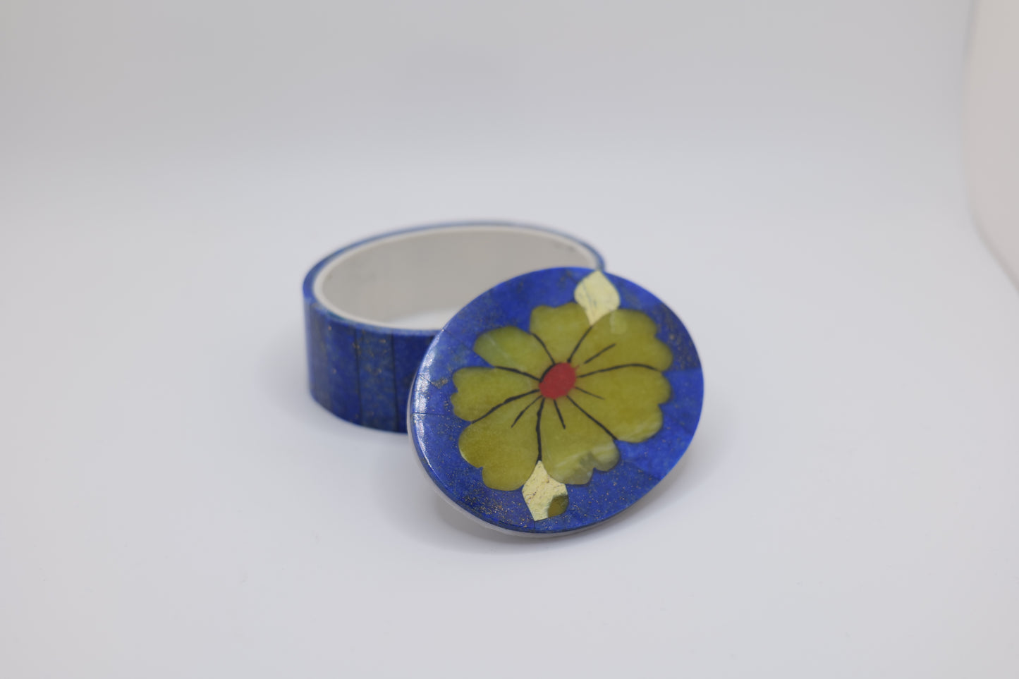 Lapis Lazuli Floral Jewelry Box