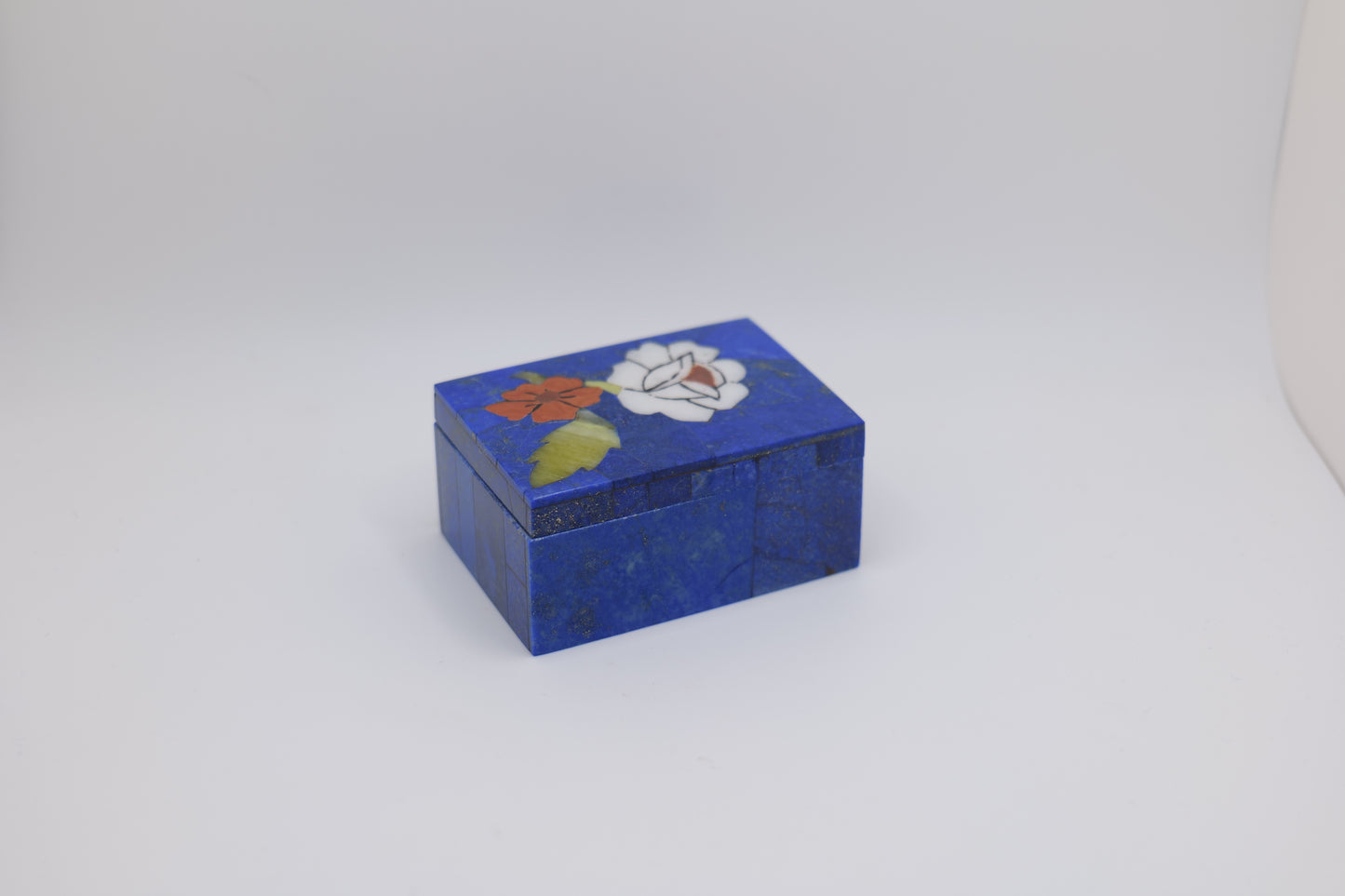 Lapis Lazuli Floral Jewelry Box