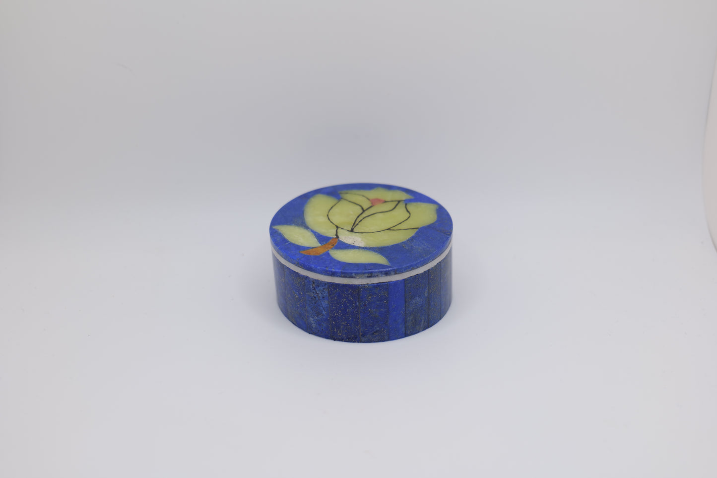 Lapis Lazuli Floral Jewelry Box