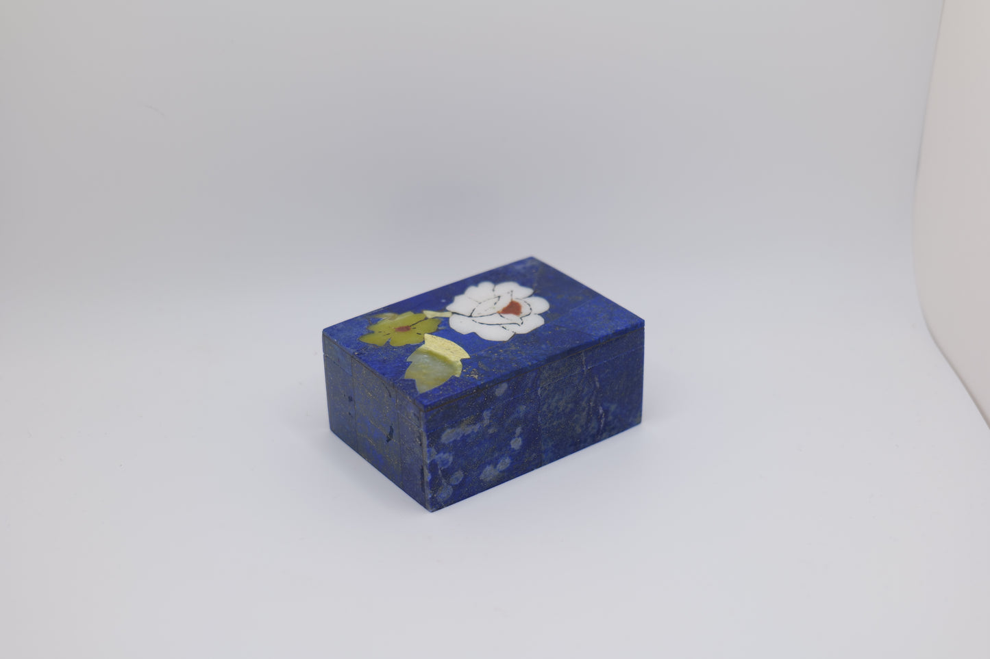 Lapis Lazuli Floral Jewelry Box