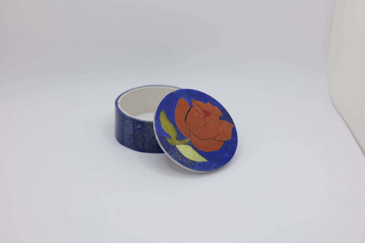 Lapis Lazuli Floral Jewelry Box