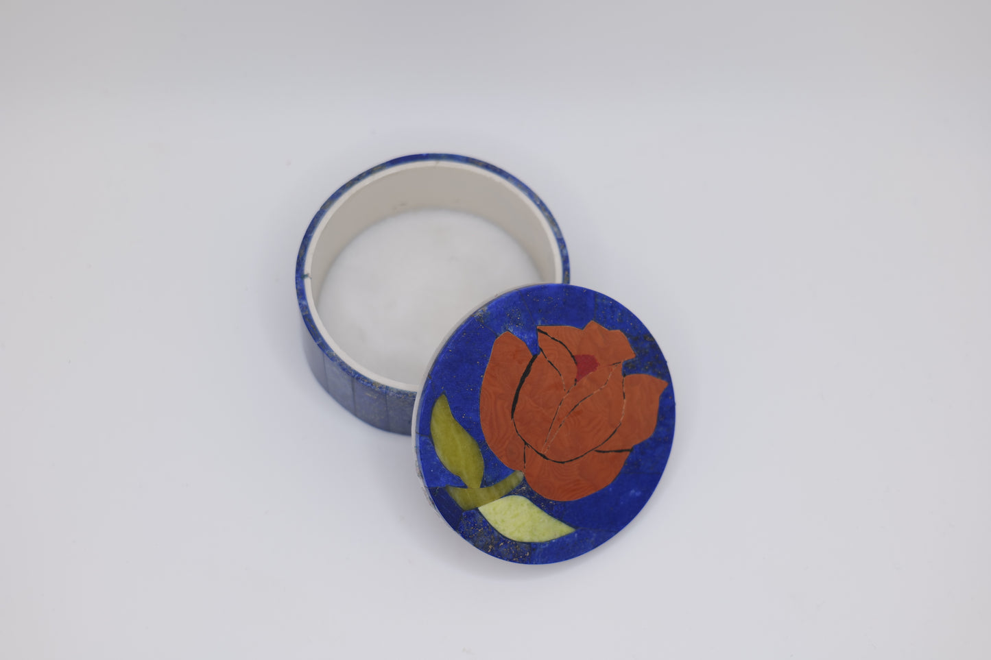 Lapis Lazuli Floral Jewelry Box