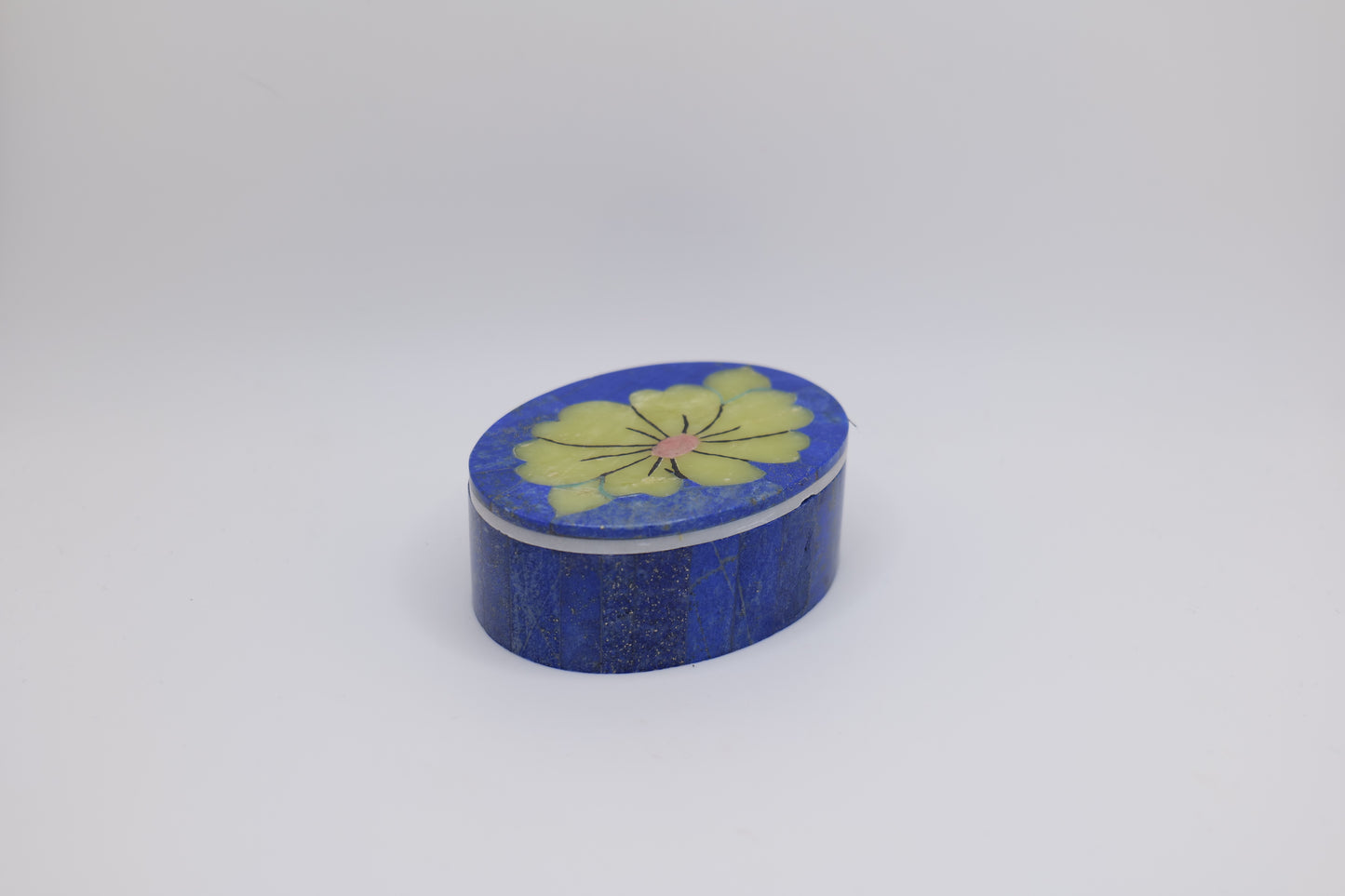 Lapis Lazuli Floral Jewelry Box