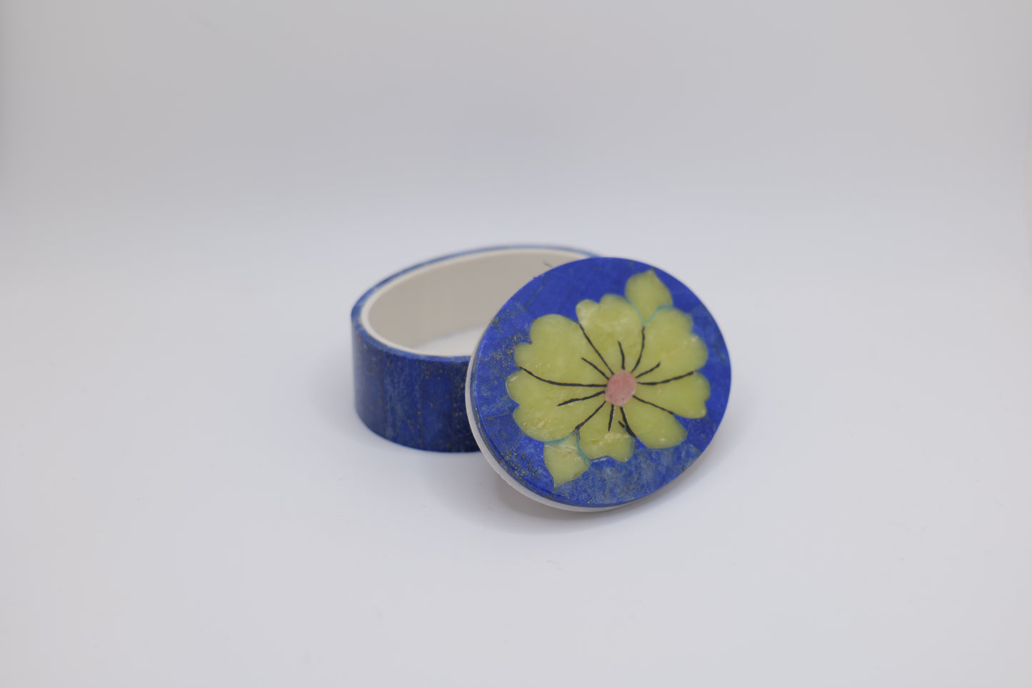Lapis Lazuli Floral Jewelry Box