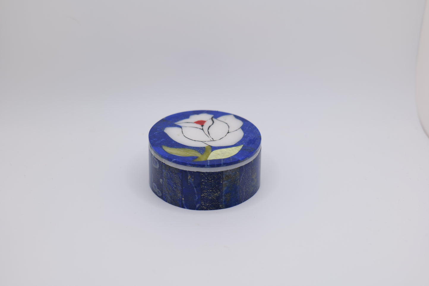 Lapis Lazuli Floral Jewelry Box
