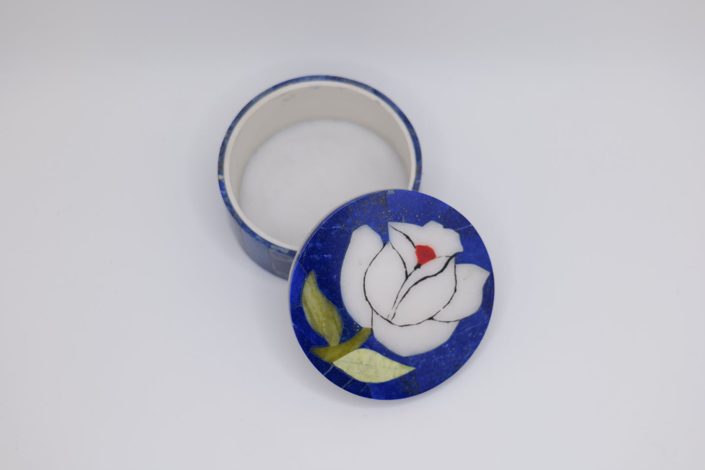 Lapis Lazuli Floral Jewelry Box