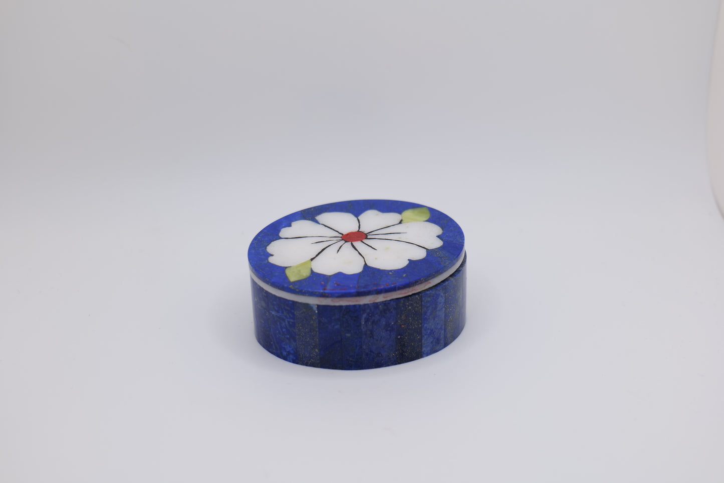 Lapis Lazuli Floral Jewelry Box