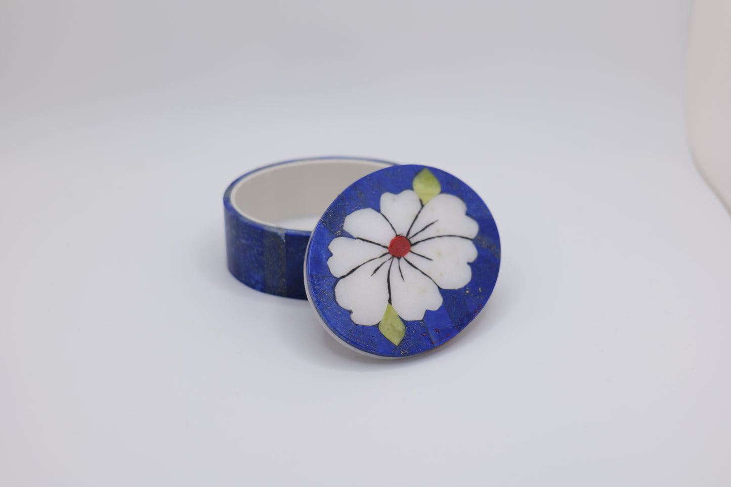 Lapis Lazuli Floral Jewelry Box